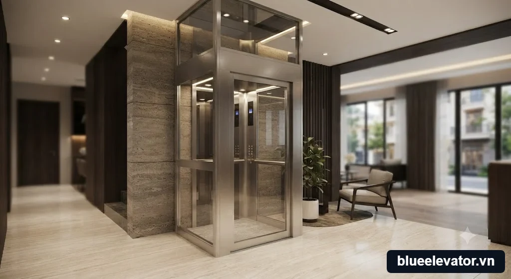 Hình ảnh tổng quan giải pháp lắp thang máy có phải xin phép cho nhà ở gia đình