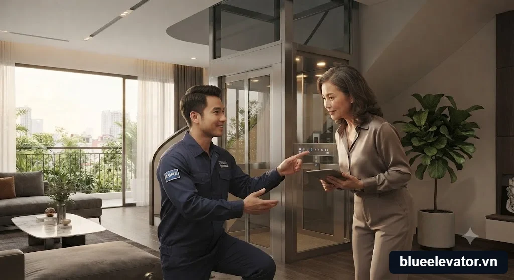 Chuyên gia tư vấn giải pháp kỹ thuật và an toàn điện năng cho thang máy có tốn điện không.